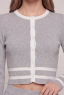 Contrast Crop Cardigan