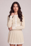 Contrast Crop Cardigan