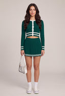 Contrast Crop Cardigan