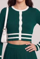 Contrast Crop Cardigan