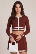Contrast Crop Cardigan