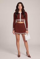 Contrast Crop Cardigan