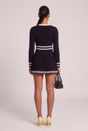 Contrast Pleated Skort
