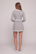 Contrast Pleated Skort