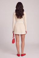 Contrast Pleated Skort