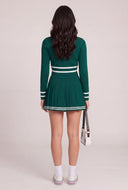 Contrast Pleated Skort