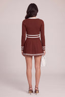 Contrast Pleated Skort
