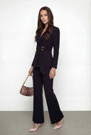 Kailany Crepe Knit Slim Fit Flared Pants