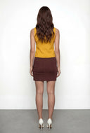 Button Front Crepe Knit Blazer Vest