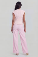 Solid Wide Leg Dress Pants
