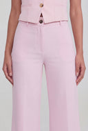 Solid Wide Leg Dress Pants