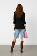 Eliza Open Front Faux Suede Blazer