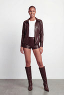 Faux Leather Hot Shorts