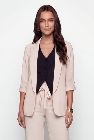 Natalie Tabbed Sleeve Blazer