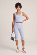 Gingham Cropped Vest