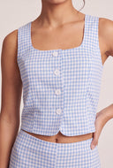 Gingham Cropped Vest