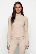 Juliana Decorative Stitch Zip Track Jacket