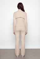 Juliana Decorative Stitch Zip Track Jacket