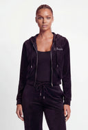 Dream Glam Velour Crop Hoodie