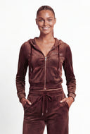 Dream Glam Velour Crop Hoodie