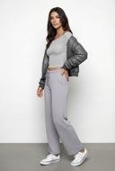 Rib Knit V Off the Shoulder Crop Top