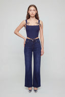 Joelle Tie Strap Crop Corset Top