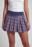 Joelle Ruffled Plaid Pleated Skirt