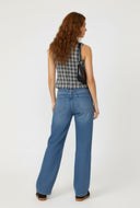 Lucille Plaid Fleece Button Front Vest