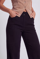 Pull On High Waisted Wide Leg Pants