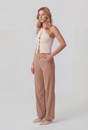 Pull On High Waisted Wide Leg Pants