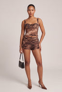 Leopard Mesh Hot Pants