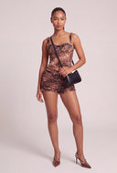 Leopard Mesh Crop Top