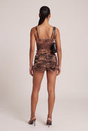 Leopard Mesh Crop Top
