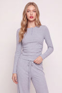 Emory Rib Knit Henley Top
