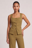 Ellen Button Front Blazer Vest