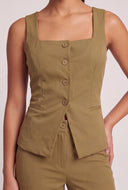 Ellen Button Front Blazer Vest