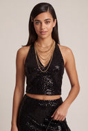 Sequin Halter Top