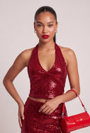 Sequin Halter Top