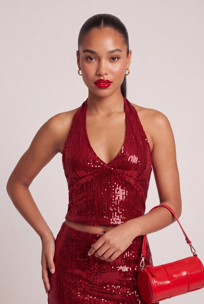 Sequin Halter Top
