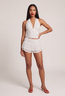Polka Dot Ruffle Skort
