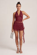 Polka Dot Ruffle Skort