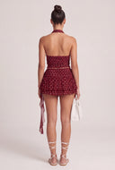 Polka Dot Ruffle Skort