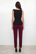 Kennedy Bow Sleeveless Peplum Blouse