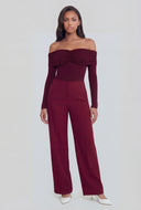 Elowyn Crepe Straight-Leg Dress Pants