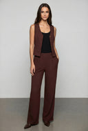 Textured Knit Wide-Leg Trousers