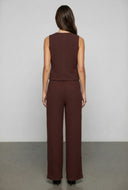 Textured Knit Wide-Leg Trousers