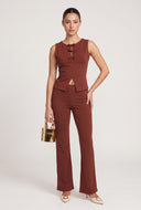 Sleeveless Keyhole Bow Top