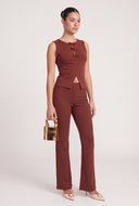 Sleeveless Keyhole Bow Top