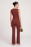 Sleeveless Keyhole Bow Top