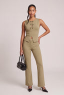 Sleeveless Keyhole Bow Top